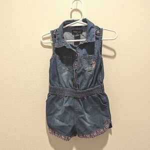 U.S. Polo Association "Denim" Romper Size 2t